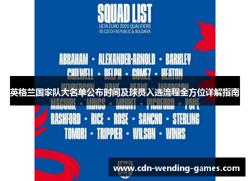 英格兰国家队大名单公布时间及球员入选流程全方位详解指南 英格兰国家队大名单公布时间及球员入选流程全方位详解指南